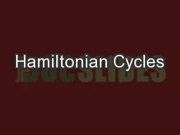 Hamiltonian Cycles