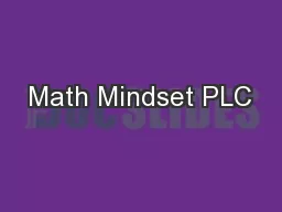 Math Mindset PLC