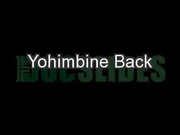 Yohimbine Back