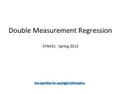 Double Measurement Regression