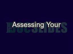 Assessing Your