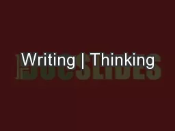 Writing | Thinking