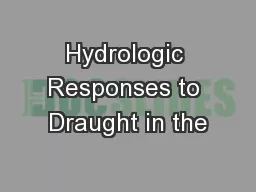 Hydrologic Responses to Draught in the