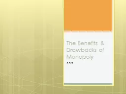 The Benefits & Drawbacks of Monopoly