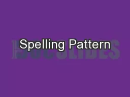 Spelling Pattern