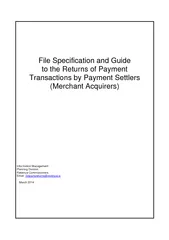 File Specification and Guide to the Returns of Payment