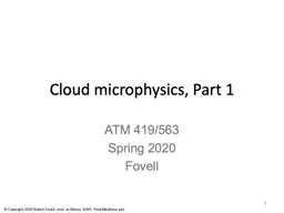 Cloud microphysics, Part 1