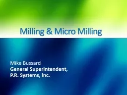Milling & Micro Milling