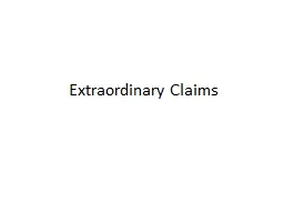 Extraordinary Claims