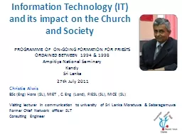 Information Technology (IT) and its impact on the Church an