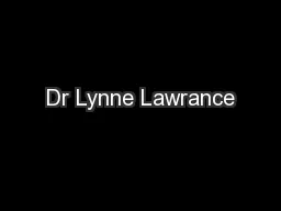 Dr Lynne Lawrance