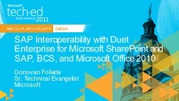 SAP Interoperability with Duet Enterprise for Microsoft Sha