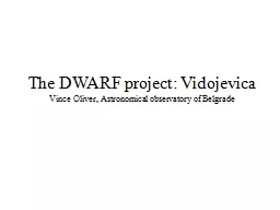 The DWARF project:
