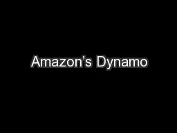 Amazon’s Dynamo