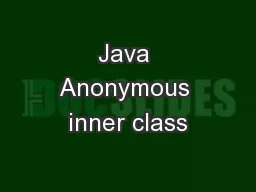 Java Anonymous inner class