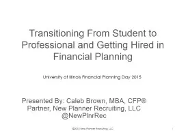 Presented By: Caleb Brown, MBA, CFP®