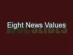 Eight News Values