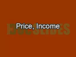 Price, Income