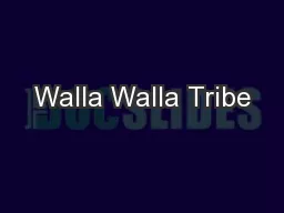 Walla Walla Tribe