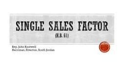 Single Sales Factor