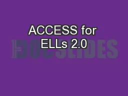 ACCESS for ELLs 2.0