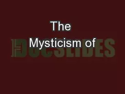 The Mysticism of