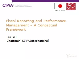 Fiscal Reporting and Performance Management – A Conceptua