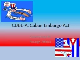CUBE-A: Cuban Embargo Act