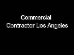 Commercial Contractor Los Angeles