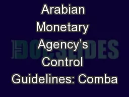 Saudi Arabian Monetary Agency’s Control Guidelines: Comba