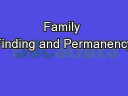 Family Finding and Permanency