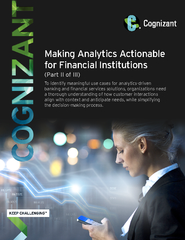 Making Analytics Actionable for Financial Institutions