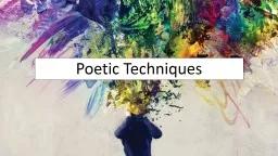 Poetic Techniques