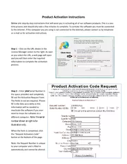 Product Activation Instructions Below are step by step