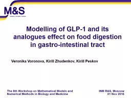 Modelling of GLP-1 and its analogues effect on food digesti