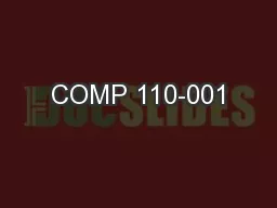 COMP 110-001