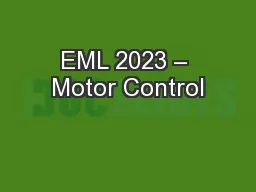 EML 2023 – Motor Control