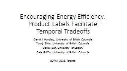 Encouraging Energy Efficiency: Product Labels Facilitate Te