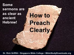 Some sermons are as clear as ancient Hebrew!