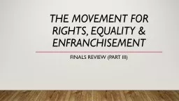 The Movement for Rights, Equality & Enfranchisement