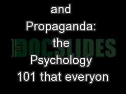 Psychopathy and Propaganda: the Psychology 101 that everyon