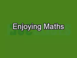 Enjoying Maths