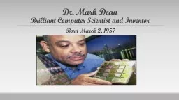 Dr. Mark Dean