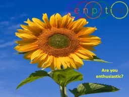 Are you enthusiastic?