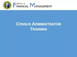Census Administrator Training