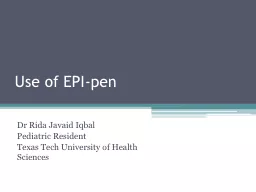 Use of EPI-pen