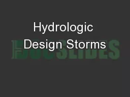 Hydrologic Design Storms