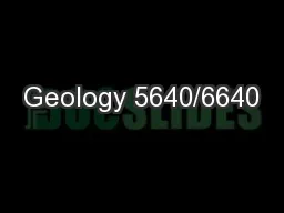 Geology 5640/6640