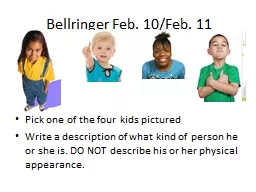 Bellringer Feb. 10/Feb. 11
