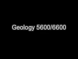 Geology 5600/6600